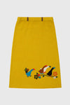 YANYAN KNITS Fall/Winter 2025 Collection: Goose Print T-shirt/Skirt Set (YYK-YYW25-1401-HUANG, Skirt)